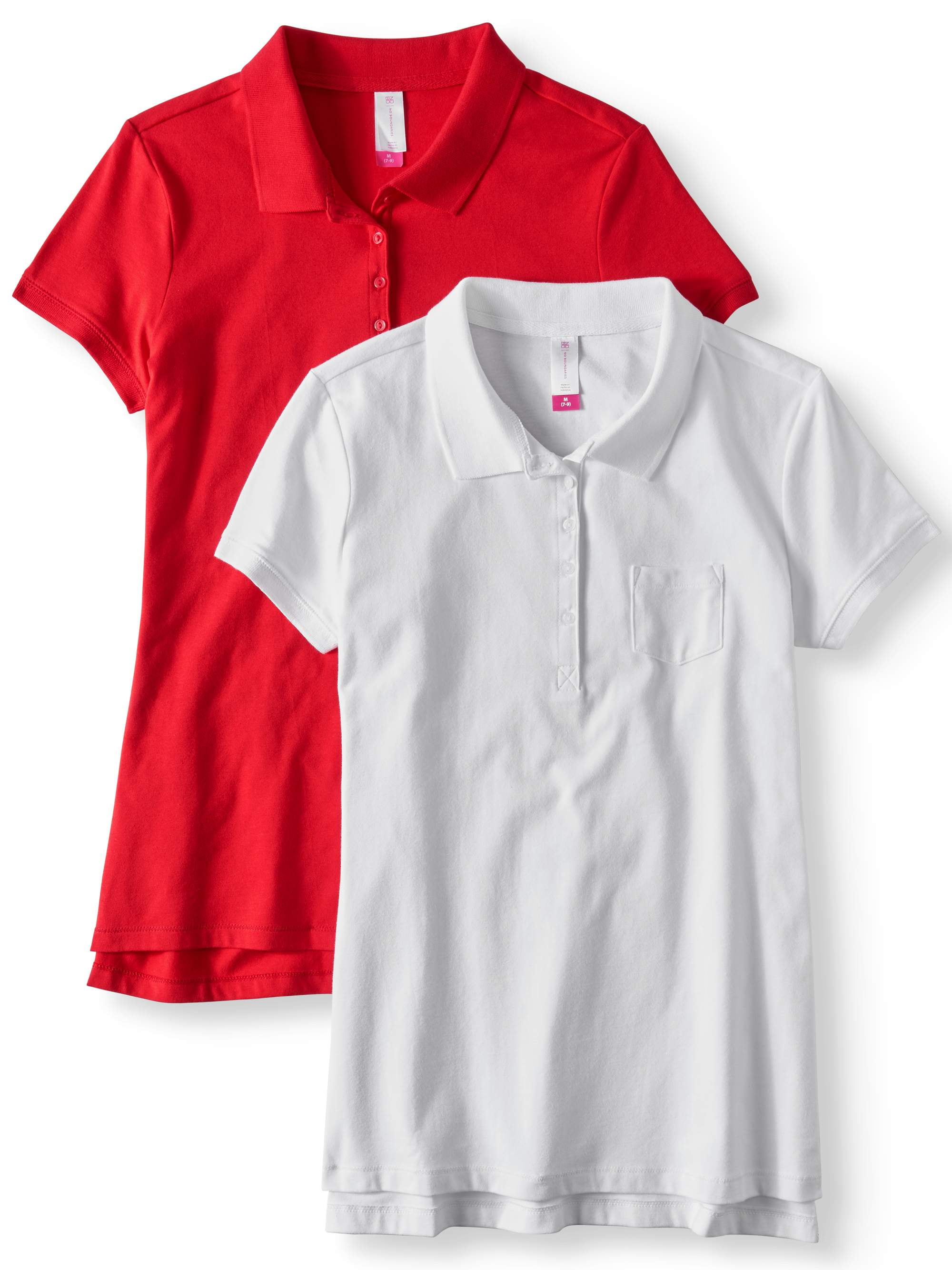 No Boundaries Juniors' School Uniform Polo Shirts with Short Sleeves, 2