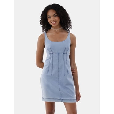 No Boundaries Denim Mini Dress, Women’s