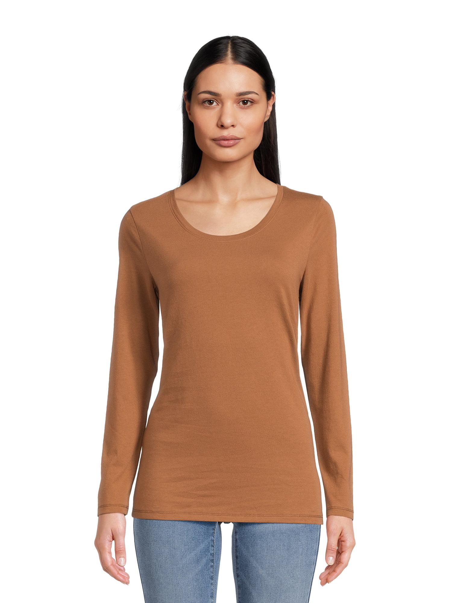 As Is Girl With Curves Knit Long Sleeve Layering Tee 