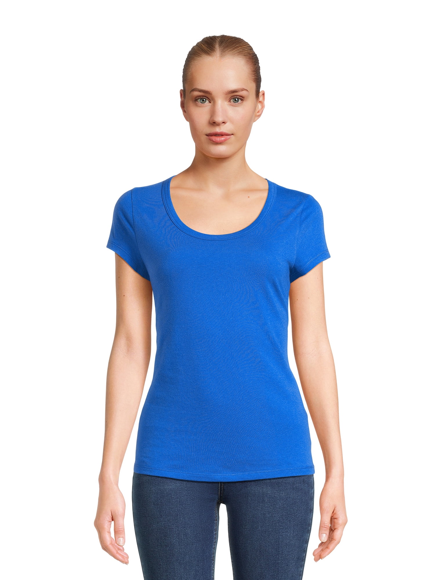No Boundaries Juniors Scoop Neck T Shirt with Short Sleeves Sizes