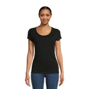 No Boundaries Juniors Scoop Neck T-Shirt with Short Sleeves, Sizes S-3X