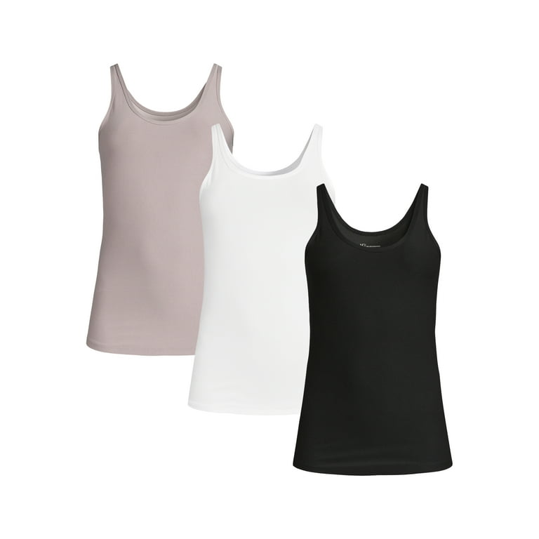 No Boundaries Juniors Scoop Neck Tank Top, 3 Pack, Sizes XS No Boundaries Juniors Scoop Neck Tank Top, 3 Pack, Sizes XS