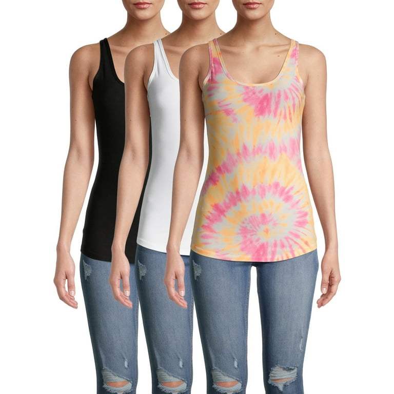 No Boundaries Juniors Scoop Neck Tank Top 3-Pack 