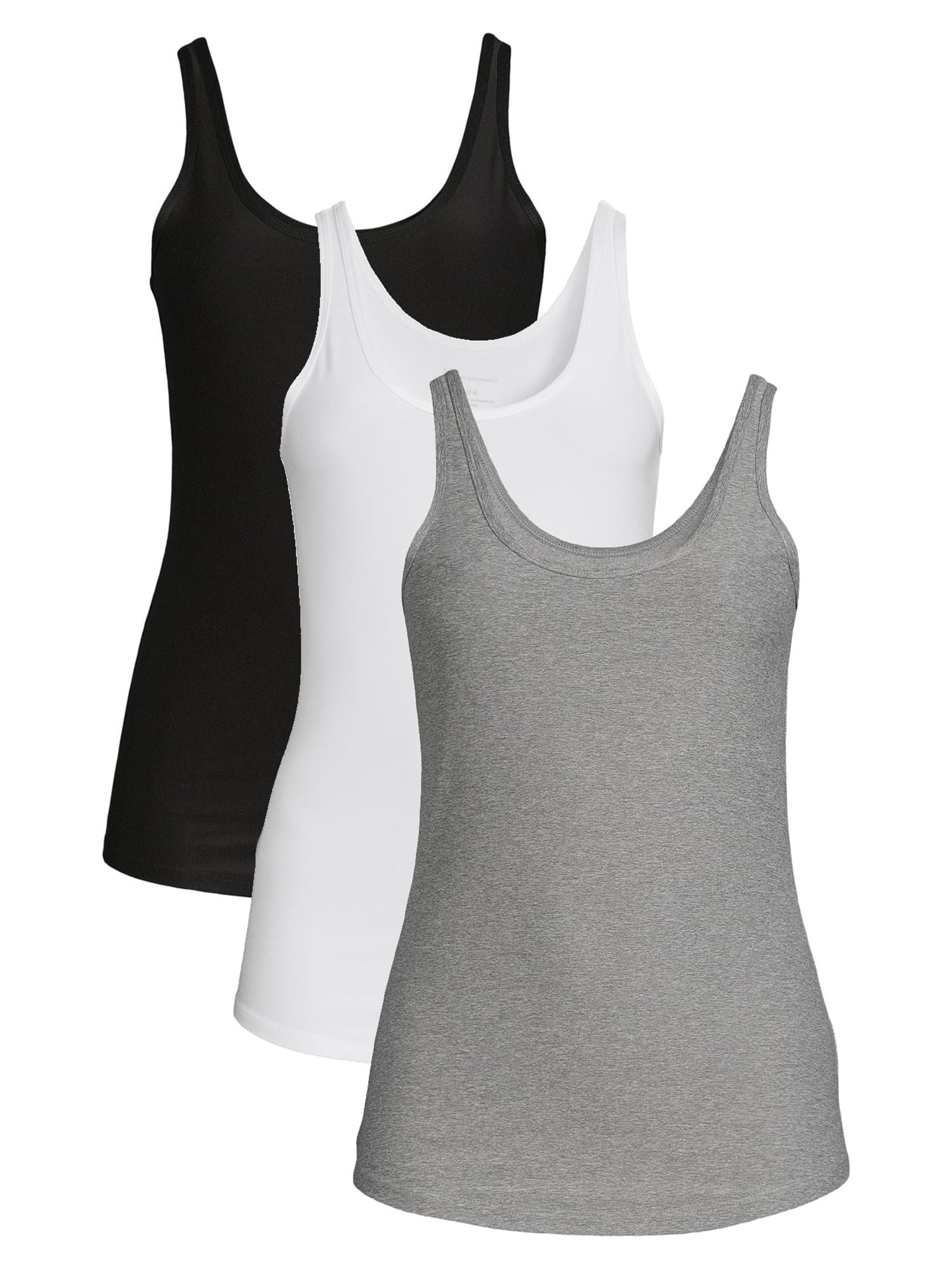 No Boundaries Juniors Scoop Neck Tank Top 3-Pack - Walmart.com