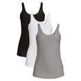 thumbnail image 1 of No Boundaries Juniors Scoop Neck Tank Top 3-Pack, 1 of 5