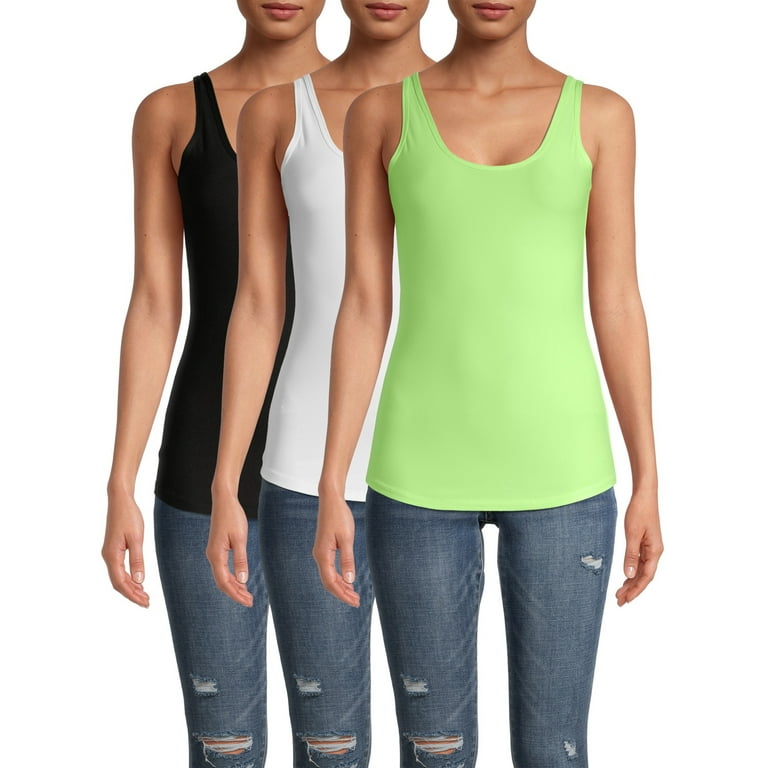 No Boundaries Juniors Scoop Neck Tank Top 3-Pack 