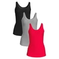 thumbnail image 1 of No Boundaries Juniors Scoop Neck Tank Top 3-Pack, 1 of 5