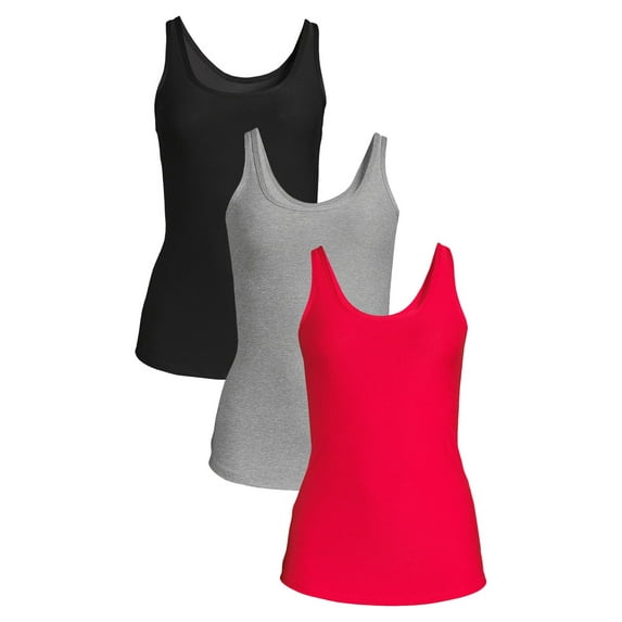 No Boundaries Juniors Scoop Neck Tank Top 3-Pack