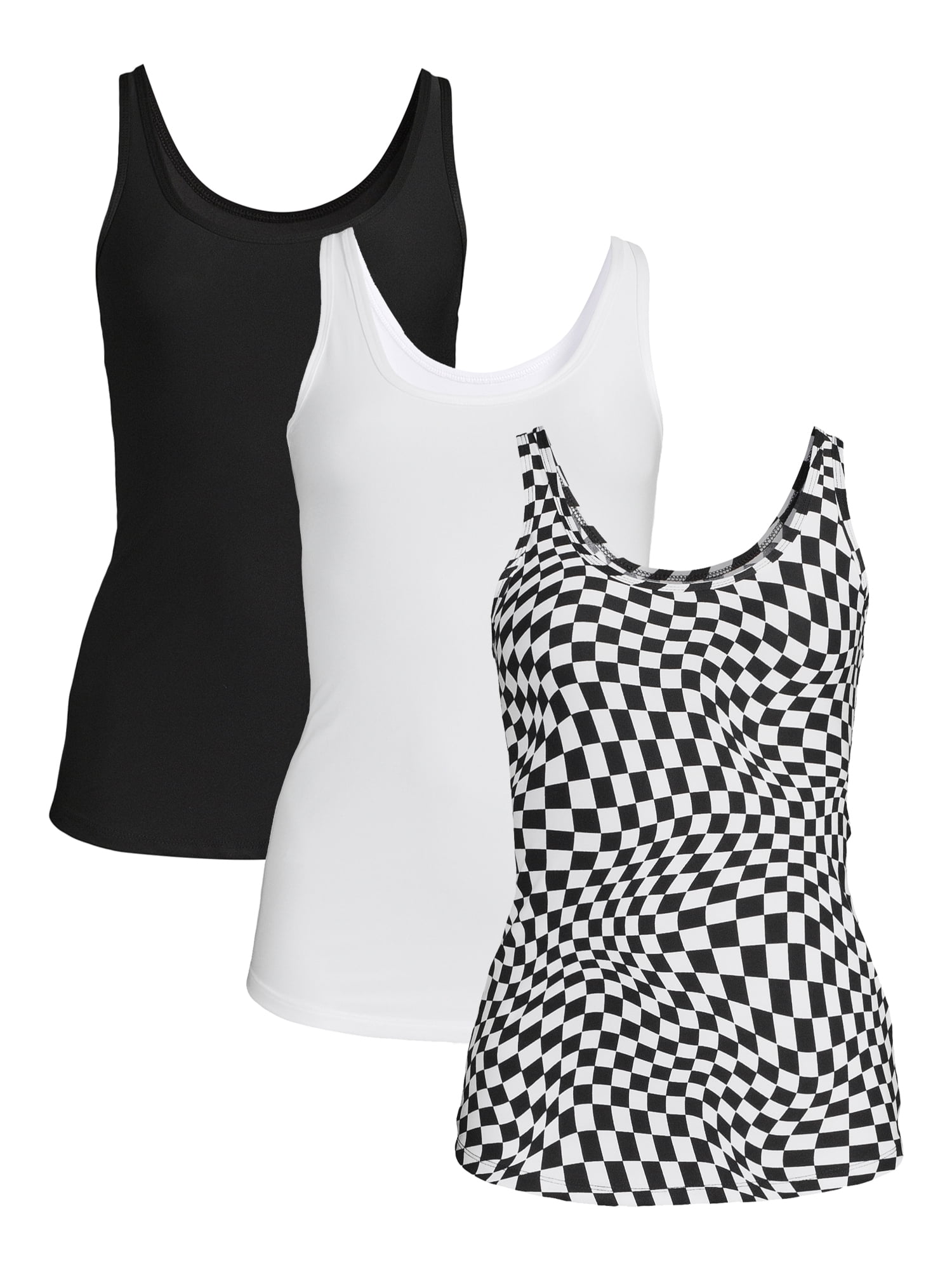 No Boundaries Juniors Scoop Neck Tank Top 3-Pack