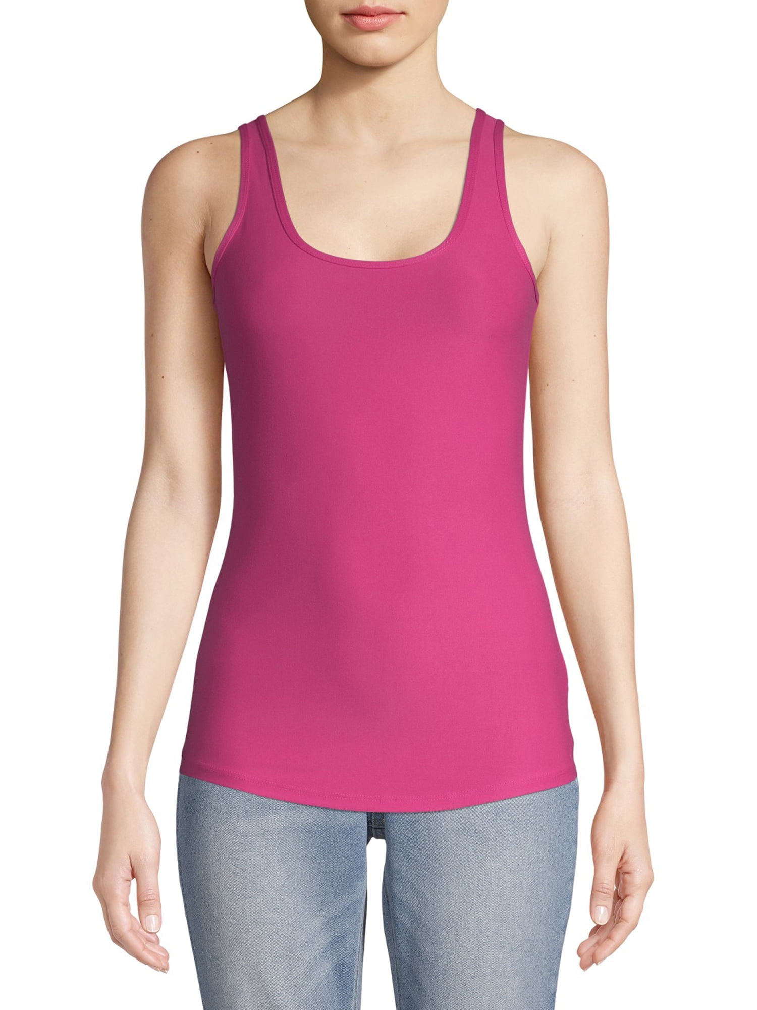 No Boundaries Juniors' Fitted Scoop Neck Tank - Polyester