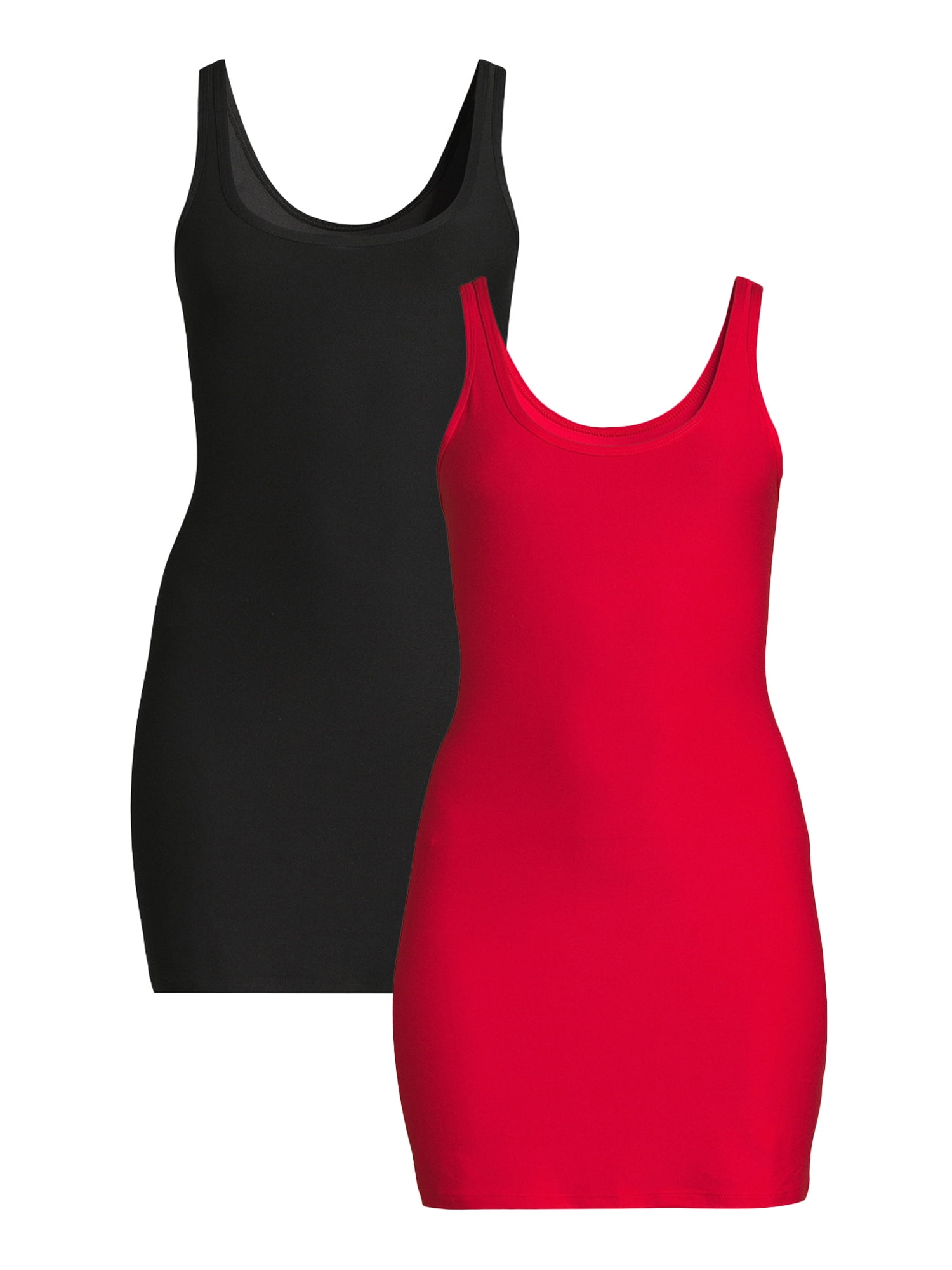 No Boundaries Juniors Scoop Tank Dress, 2PK, Sizes XS-XXXL - Walmart.com