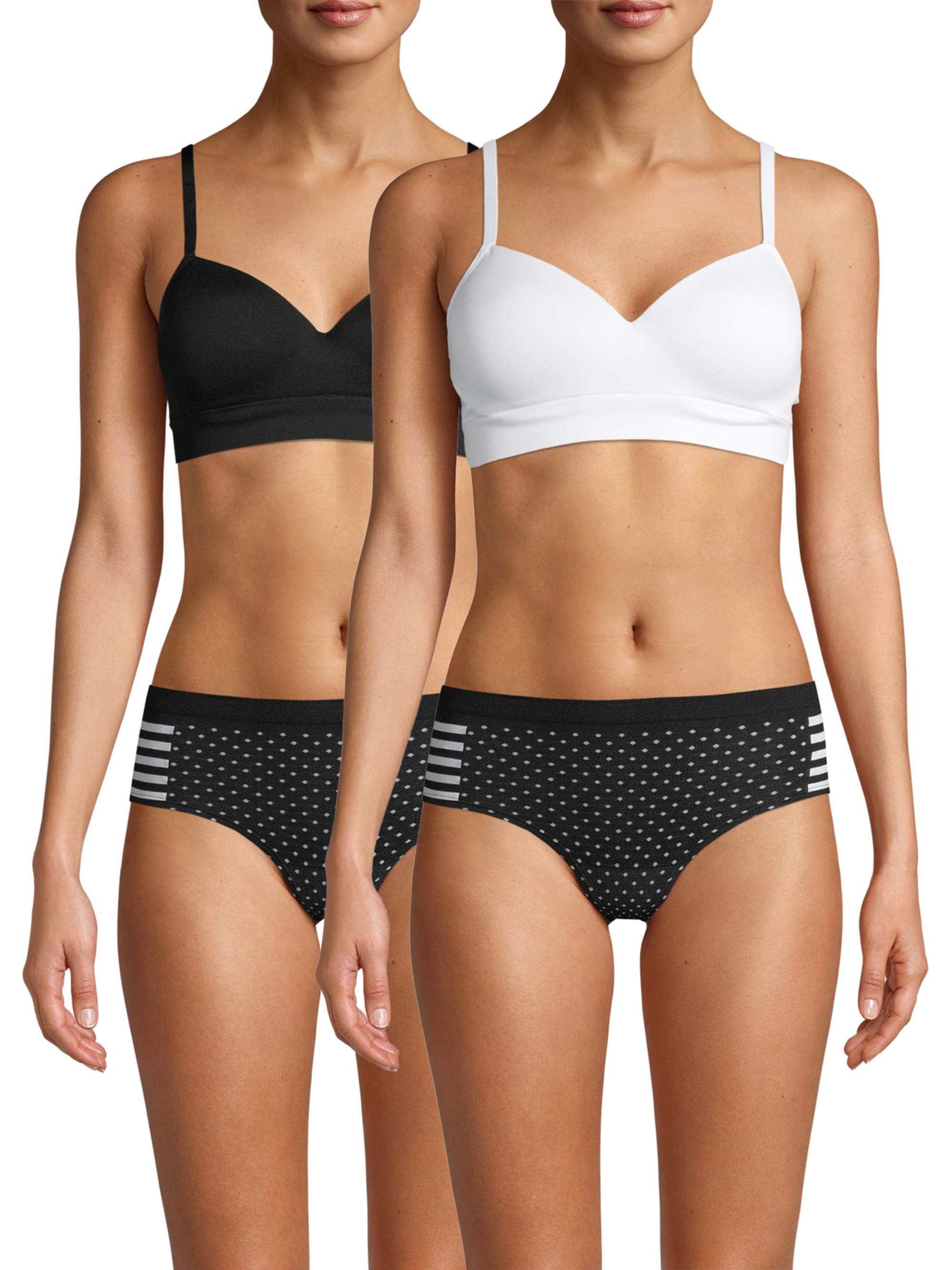 No Boundaries Seamless Wireless Bras, 2-Pack, Women's