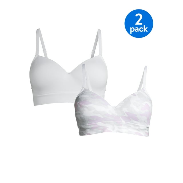 No Boundaries Juniors Seamless Comfy Bra, 2Pack