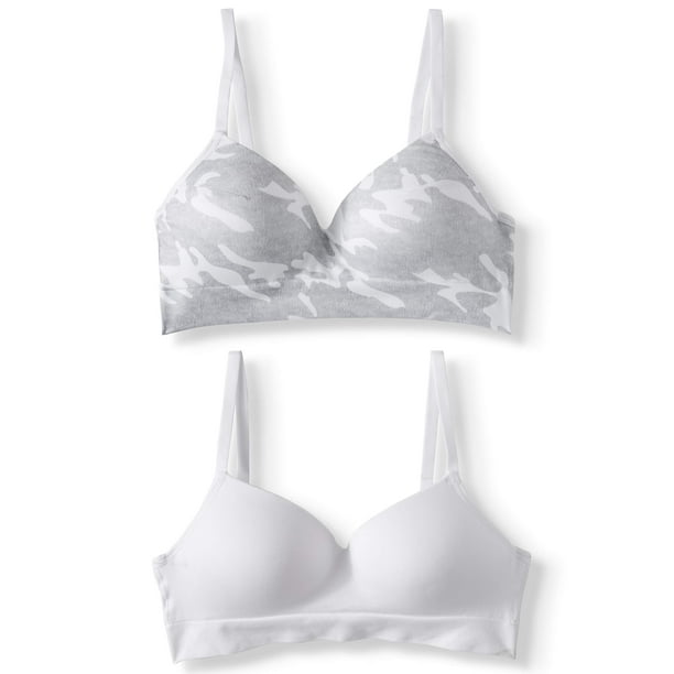 No Boundaries Juniors Seamless Comfy Bra, 2Pack