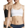 thumbnail image 1 of No Boundaries Juniors' Seamless Convertible Cami Bras, 2-Pack, 1 of 12
