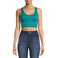 thumbnail image 1 of No Boundaries Juniors' Seamless Henley Bra, 1 of 5