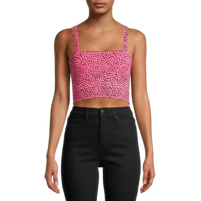 No Boundaries Juniors Seamless Ribbed Tube Top with Straps