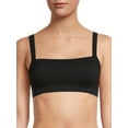 thumbnail image 1 of No Boundaries Juniors' Seamless Square Neck Ribbed Bralette, 1 of 3