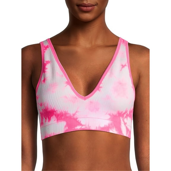No Boundaries Juniors' Seamless V-Neck Bralette