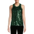 No Boundaries Juniors’ Sequin Tank Top