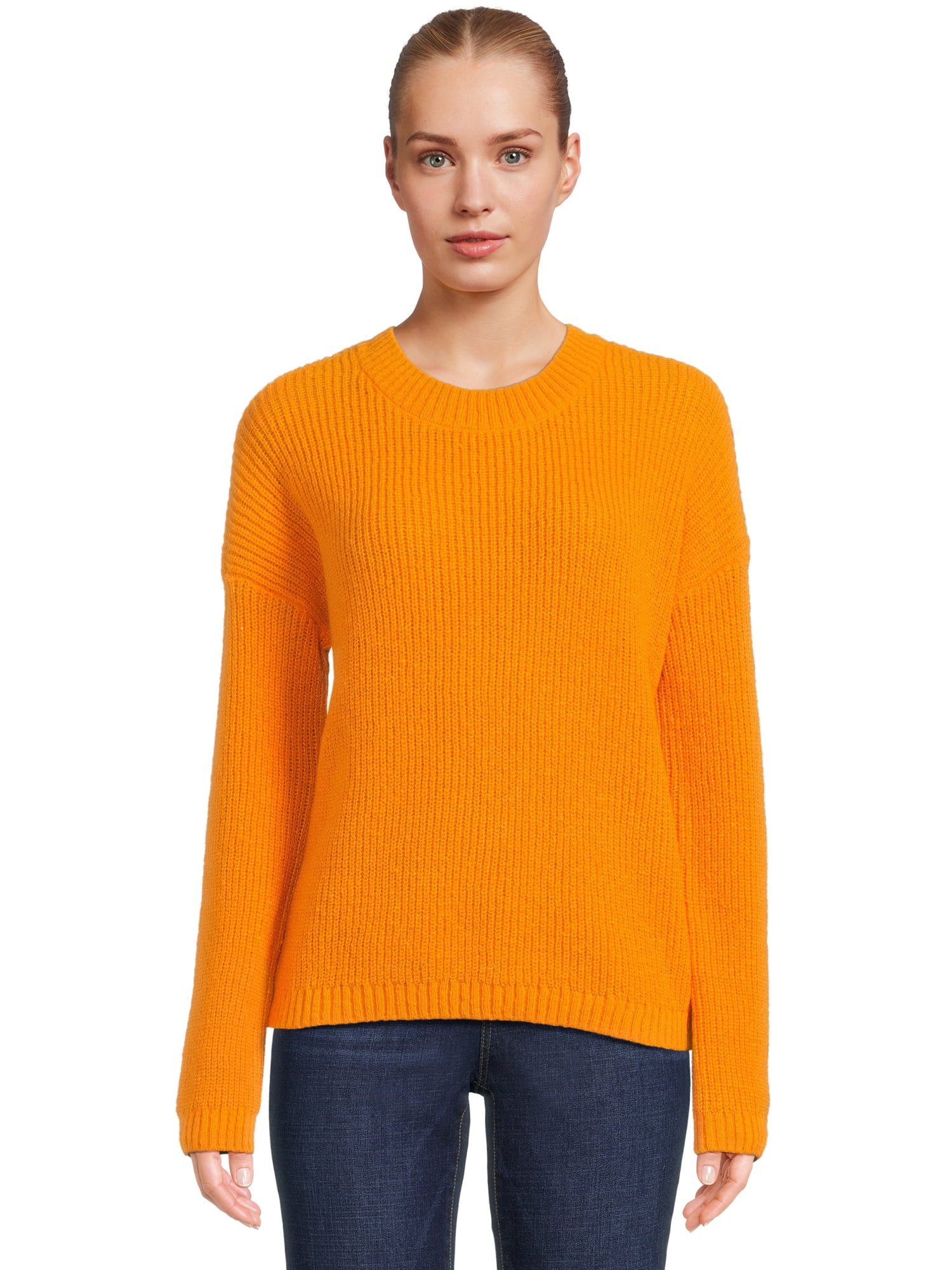 No Boundaries Juniors Shaker Stitch Crewneck Sweater