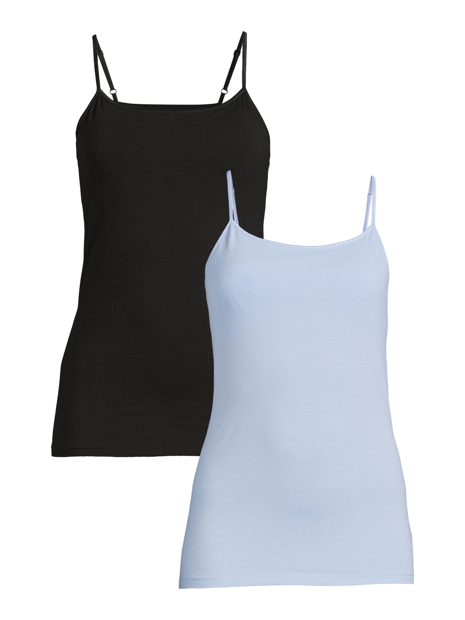 No Boundaries Juniors' Shelf Bra Cami, 2Pack