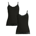 No Boundaries Juniors Shelf Bra Cami, 2Pack