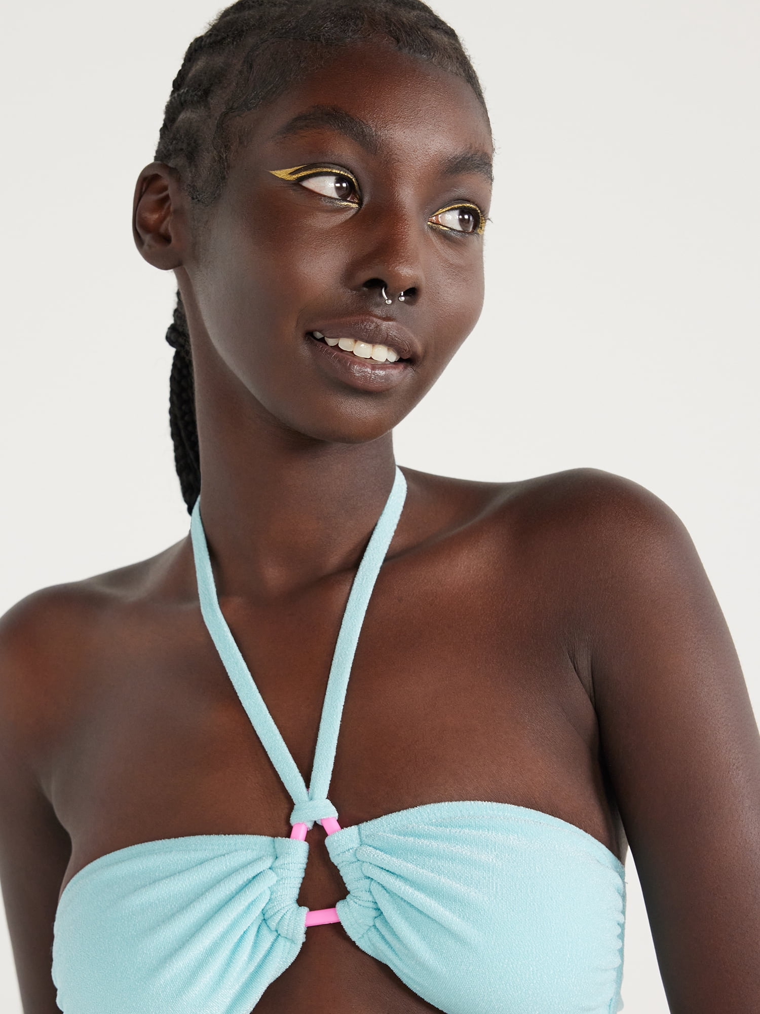 triangle strapless bikini