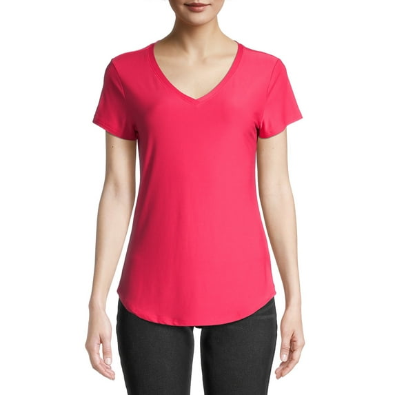 No Boundaries Juniors Short Sleeve Brushed V-Neck T-Shirt