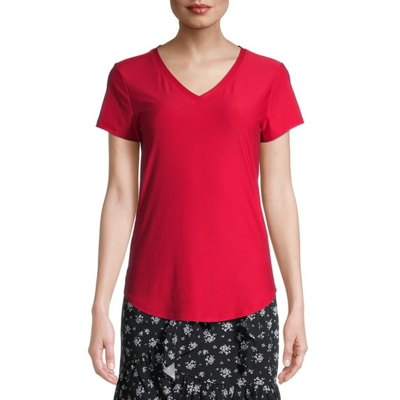 No Boundaries Juniors Short Sleeve Brushed V-Neck T-Shirt