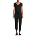 thumbnail image 1 of No Boundaries Juniors’ Short Sleeve Casual Jumpsuit, 1 of 6