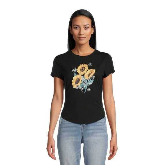 No Boundaries Juniors Short Sleeve Graphic T-Shirt, Sizes XS-3XL