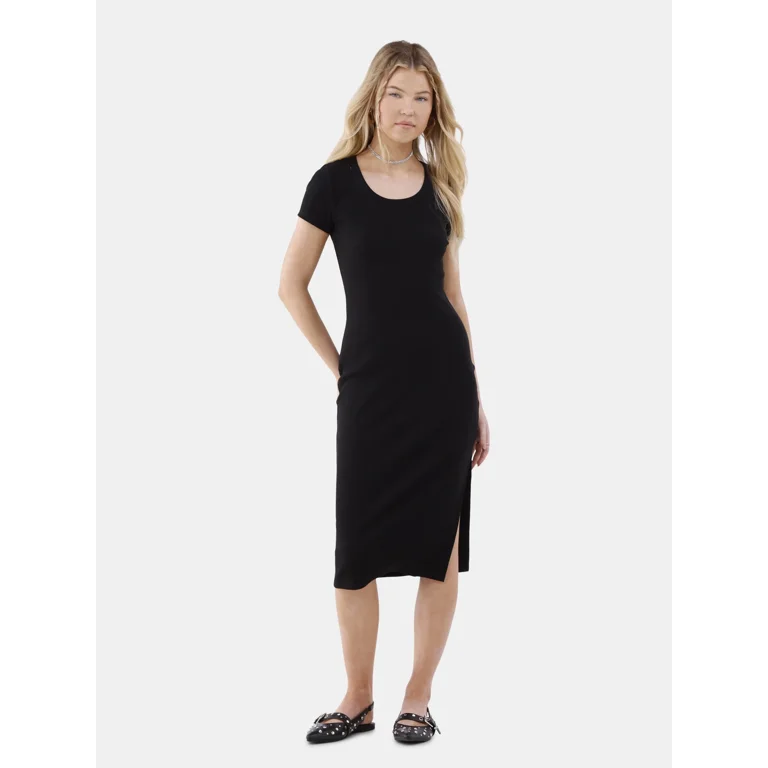 No Boundaries Midi T-Shirt Dress, Women