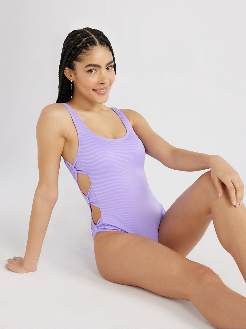No Boundaries Juniors' Side Bow One-Piece Swimsuit XS-XXL