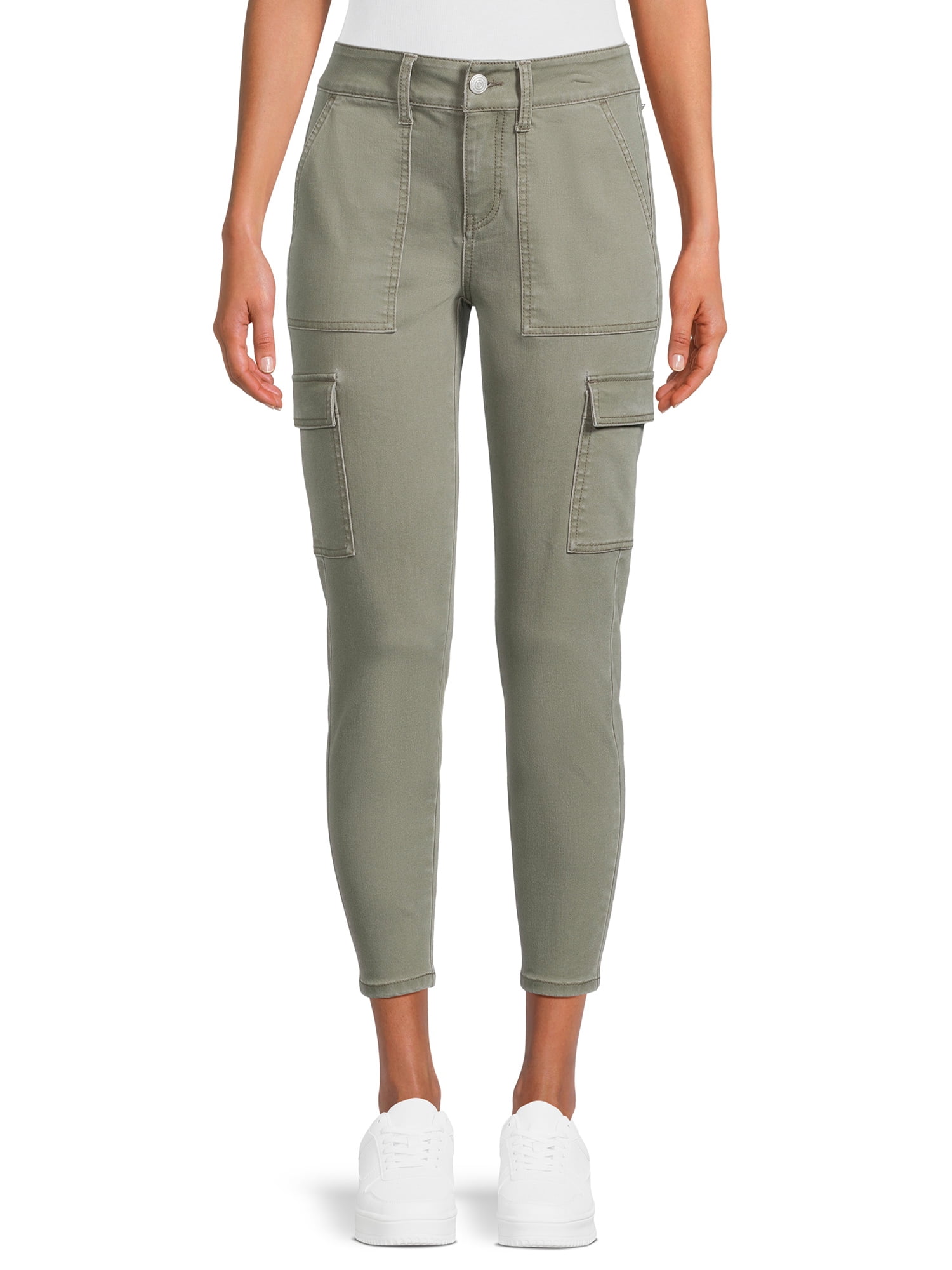 No Boundaries Juniors Skinny Cargo Pants, Sizes 1-21 - Walmart.com