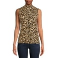 thumbnail image 1 of No Boundaries Juniors' Sleeveless Mock Neck Top, 1 of 5