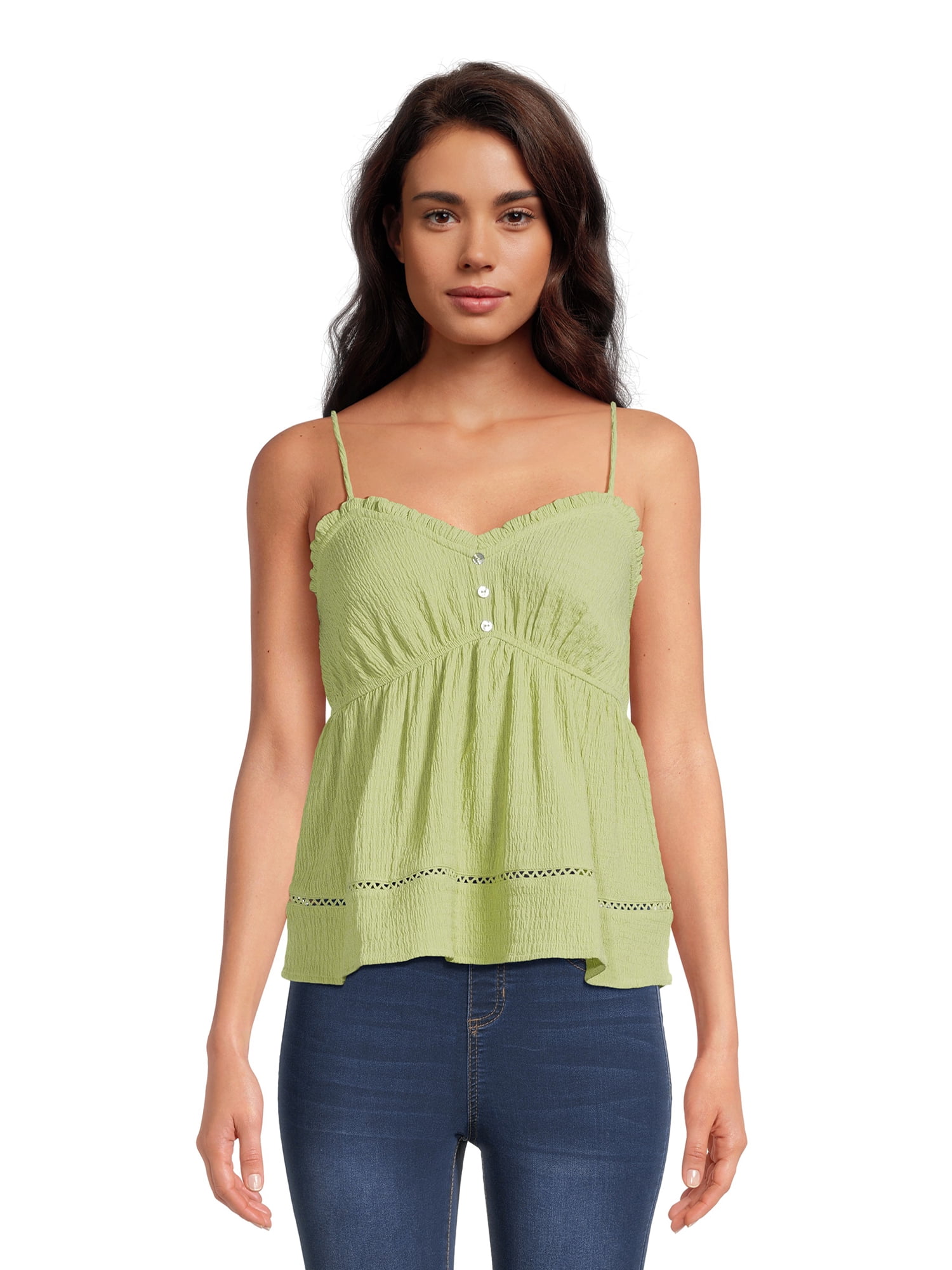 TEXTURED BABYDOLL TOP