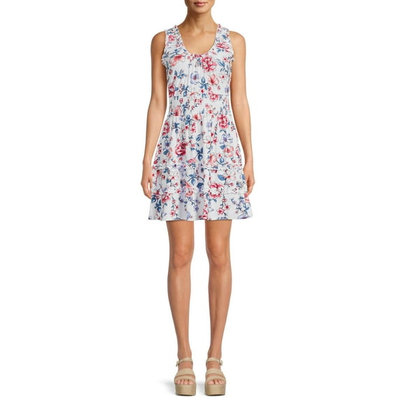 No Boundaries Juniors' Smocked Ruffle Dress