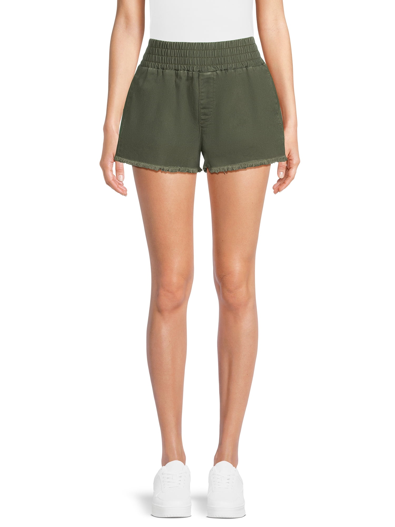 No Boundaries Juniors Smocked Waist Shorts, Sizes XS3XL