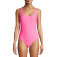 thumbnail image 1 of No Boundaries Juniors' Solid One-Piece Swimsuit, 1 of 5