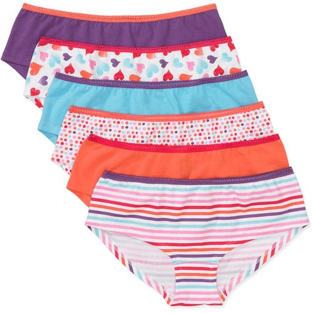 No Boundaries Juniors Stretch Cotton Hipster Panties, 6Pack
