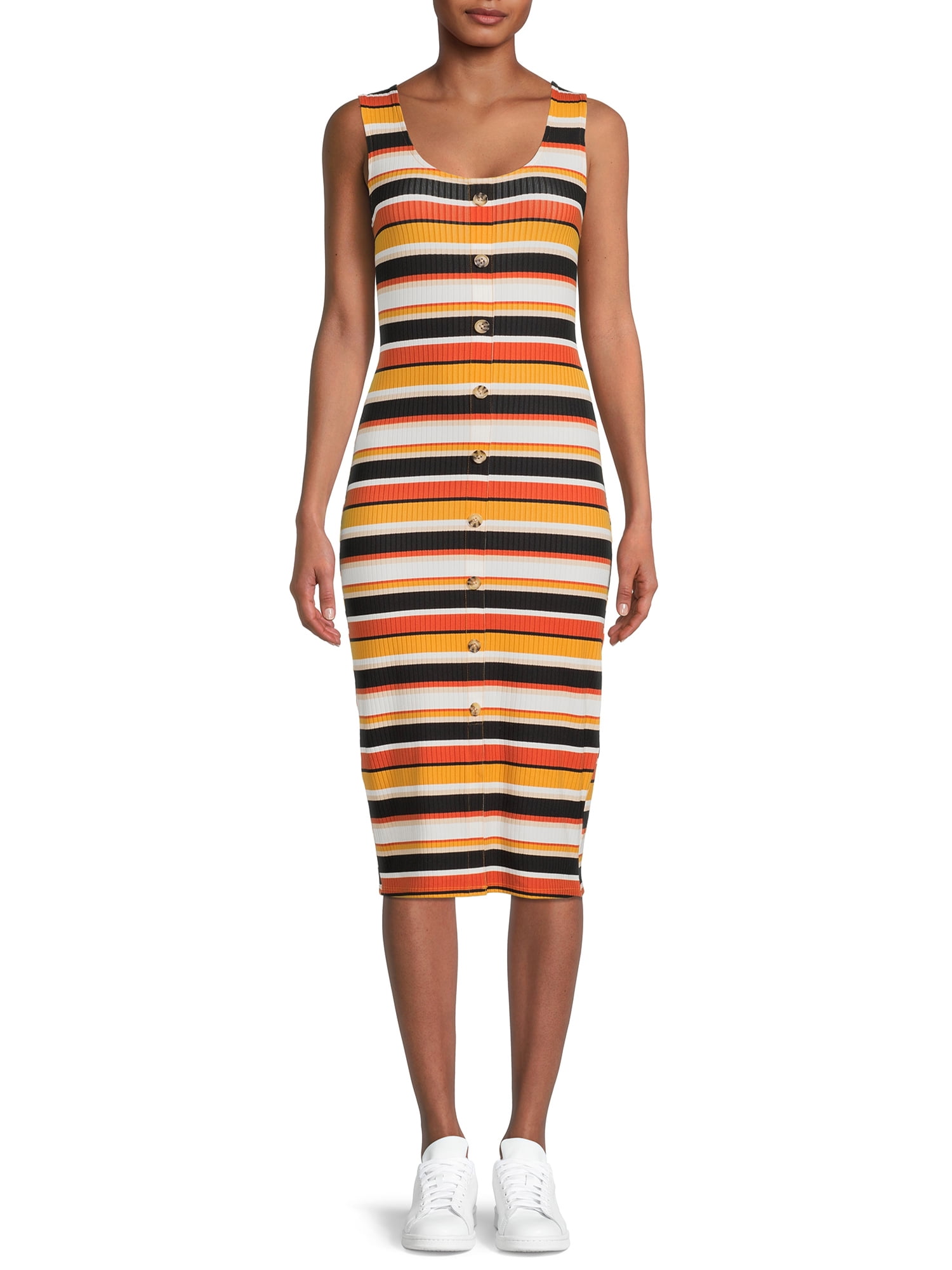 Colorful striped bodycon dress sale