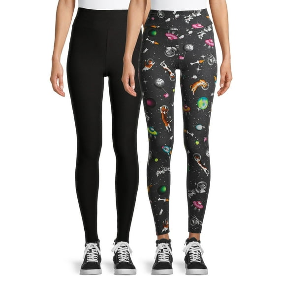 No Boundaries Juniors' Sueded Leggings, 2-Pack