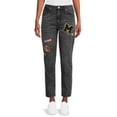 thumbnail image 1 of No Boundaries Juniors' Super High Rise Mom Jeans, 1 of 5