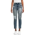 thumbnail image 1 of No Boundaries Juniors' Super High Rise Mom Jeans, 1 of 6