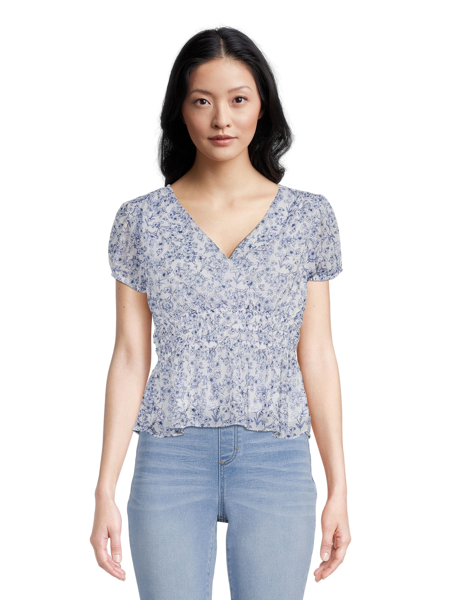 chiffon surplice top