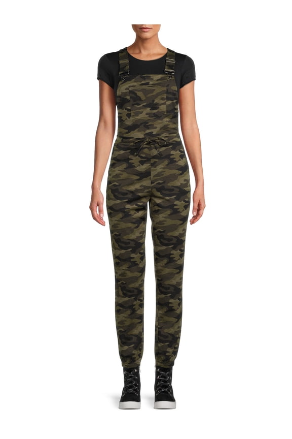 Juniors' Suspender Overall Jogger Jumpsuit