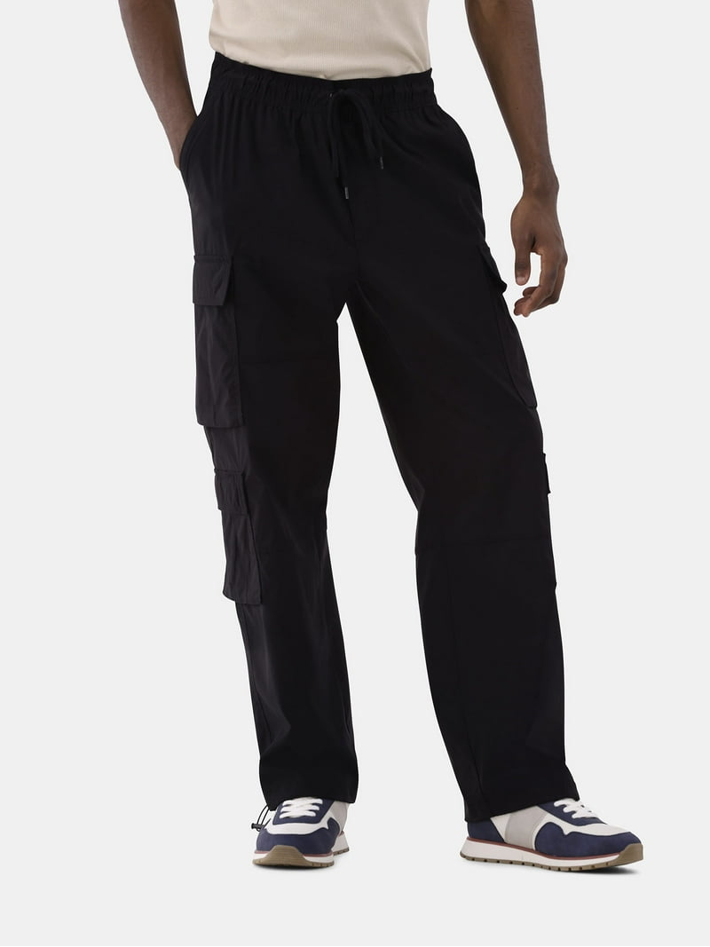 No Boundaries Men's and Big Men's Multi Pocket Cargo Pants, Sizes