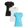 thumbnail image 1 of No Boundaries Juniors' T-Shirt with Short Sleeves, 3-Pack, 1 of 5