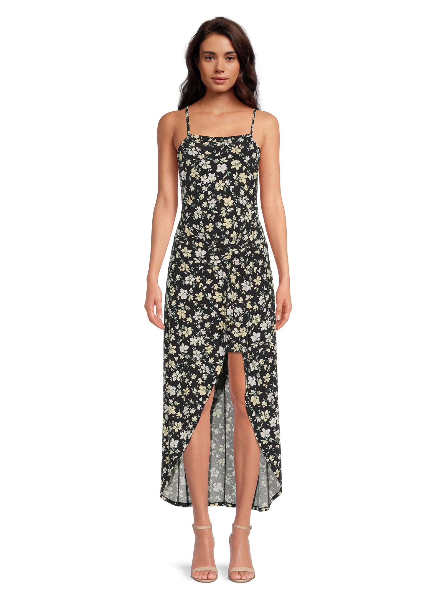 No Boundaries Juniors Tank Dress - High-Low Skirt - Walmart.com